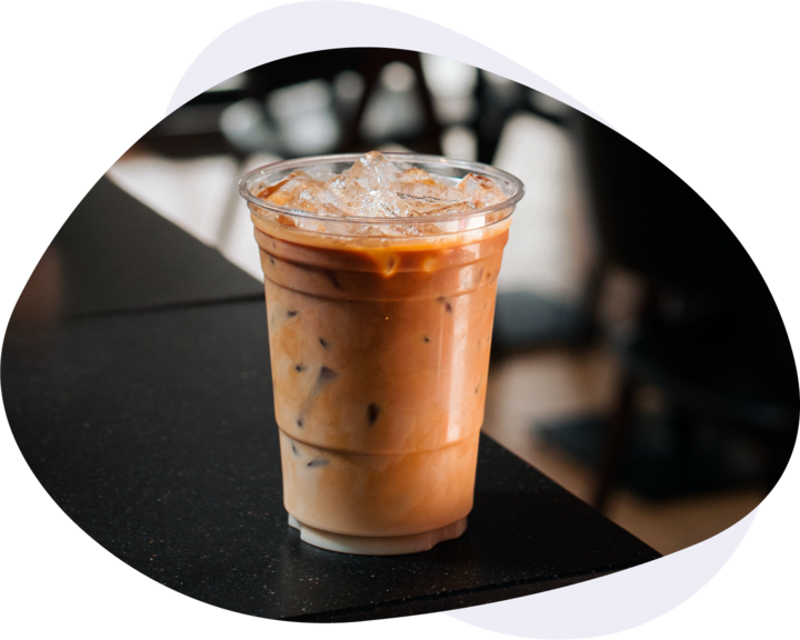 fresh glass of iced coffee